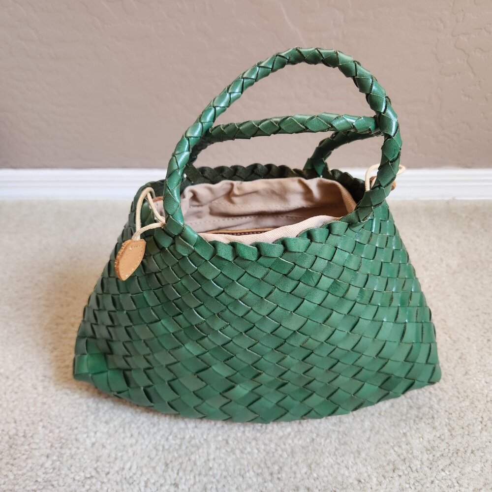 NWOT Woven Leather Bag Like Santa Croce - Picture 9 of 11